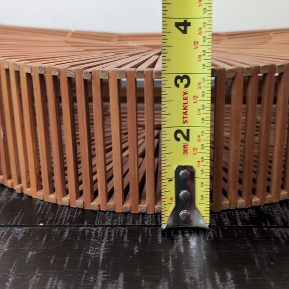 Bamboo 11" half moon bamboo bag purse - Picture 5 of 6